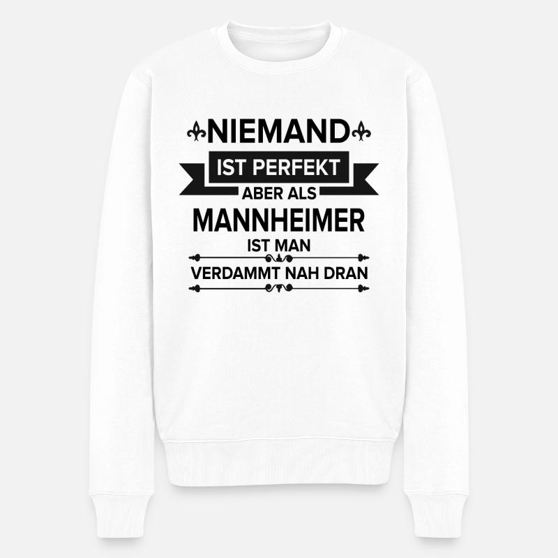 Mannheim Monnem Mannheimat - Pull Premium bio Homme - blanc