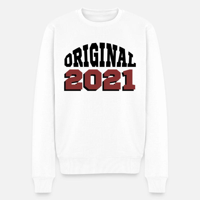 Ursprünglich: 2021 - Männer Premium Bio Pullover - Weiß
