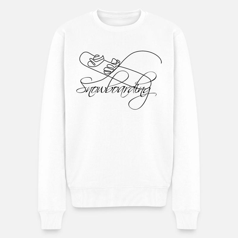 Planche à neige Lineart - Pull Premium bio Homme - blanc