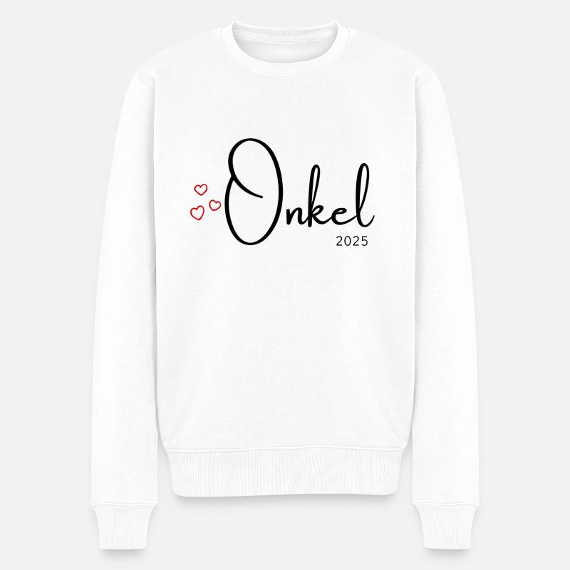 Onkel 2025 - Männer Premium Bio Pullover - Weiß