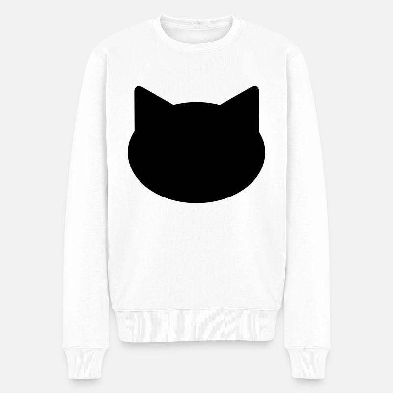 Hintergrund Katze - Männer Premium Bio Pullover - Weiß
