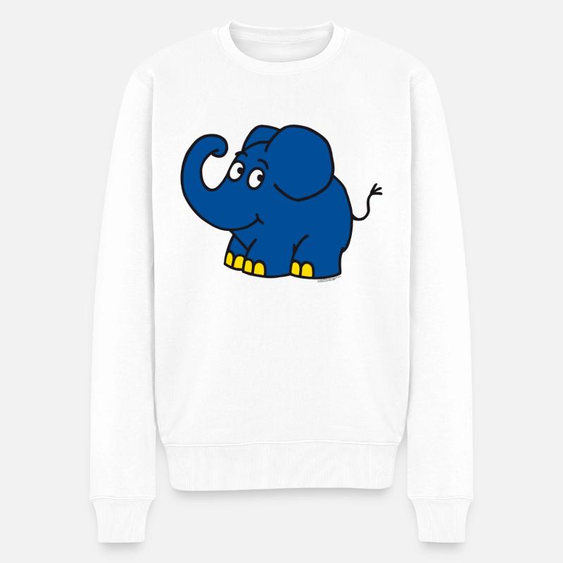 L’éléphant - Pull Premium bio Homme - blanc