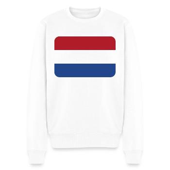 NETHERLANDS FLAG round corner 400 dpi - Pull Premium bio Homme - blanc - Devant - Thijin (182cm)