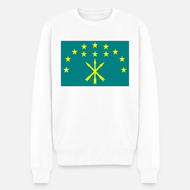 Drapeau israélien circassienne - Pull Premium bio Homme - blanc