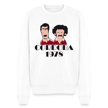 Cordoba 1978 Football Retro Gift Shirt - Men's Premium Organic Jumper - white - Front - Thijin (182cm)