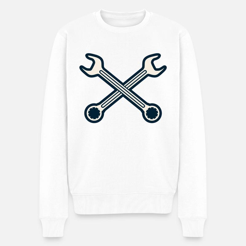 Clé de l'anneau Maul croisé - Pull Premium bio Homme - blanc