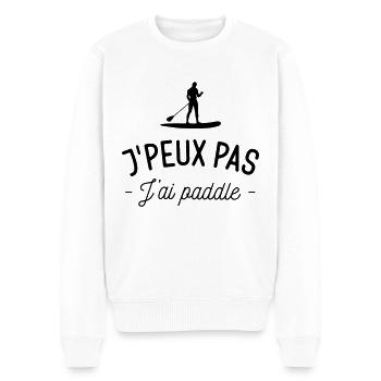 I can't paddle - Men's Premium Organic Jumper - white - Front - Thijin (182cm)
