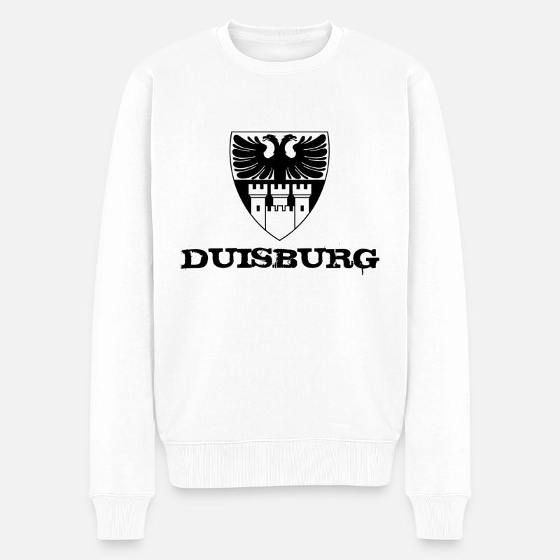 Duisburg - Männer Premium Bio Pullover - Weiß