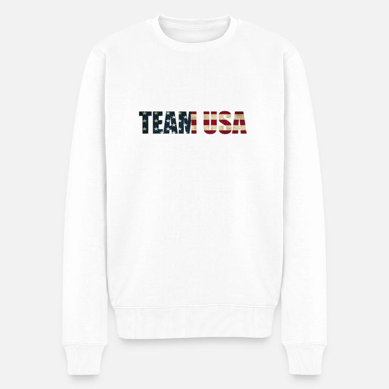 team usa - Pull Premium bio Homme - blanc