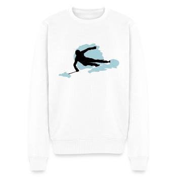 skier - Men's Premium Organic Jumper - white - Front - Thijin (182cm)