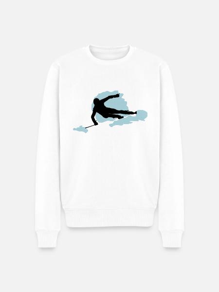 skier - Men's Premium Organic Jumper - white