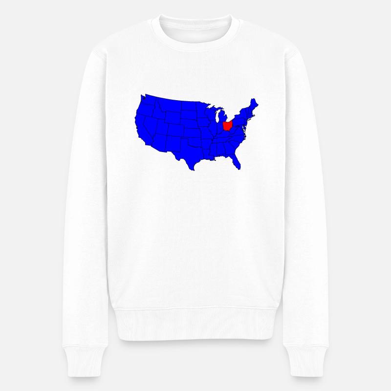 État de l'Ohio - Pull Premium bio Homme - blanc