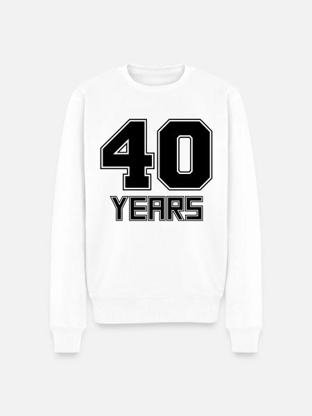 40 years - Men's Premium Organic Jumper - white