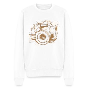 Cam Line Collage - Männer Premium Bio Pullover - Weiß - Vorne - Thijin (182cm)