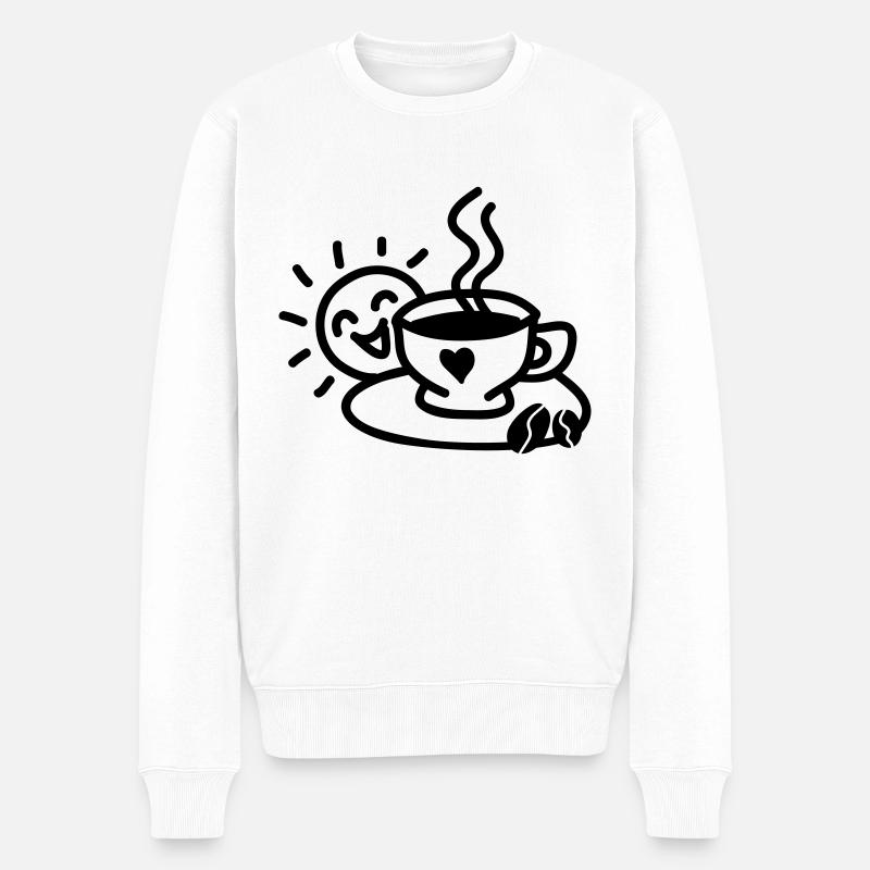 Tasse à café amour - Pull Premium bio Homme - blanc