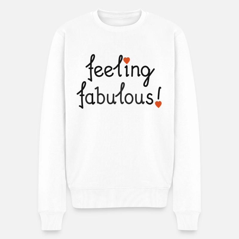 sich fabelhaft fühlen! - Männer Premium Bio Pullover - Weiß