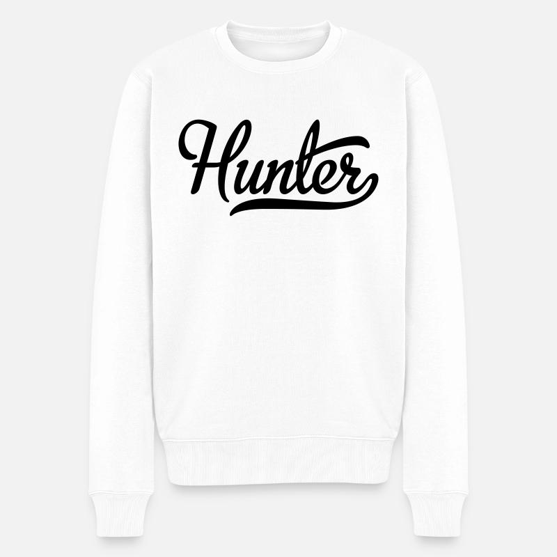 Jäger - Männer Premium Bio Pullover - Weiß