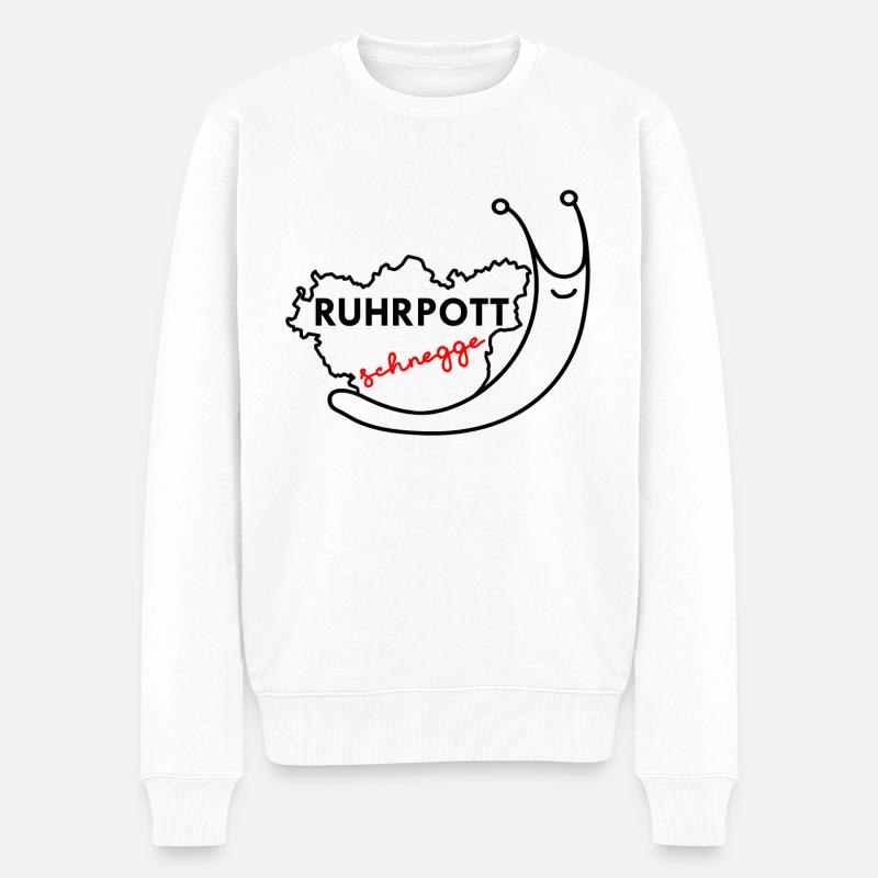 Ruhrpott Schnegge - Ruhrpottkind - Heimat - Männer Premium Bio Pullover - Weiß