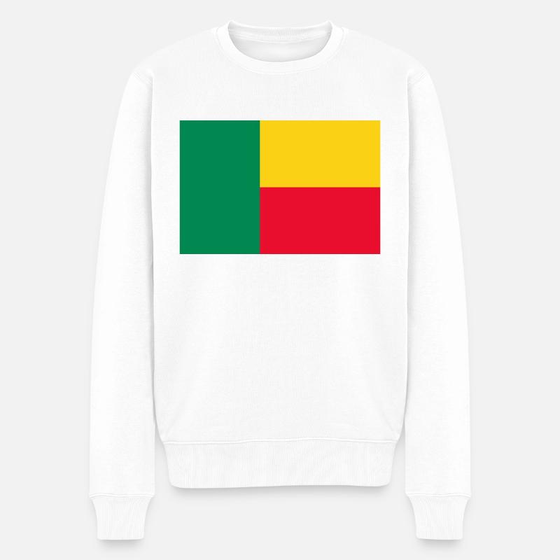 Drapeau Benin - Pull Premium bio Homme - blanc