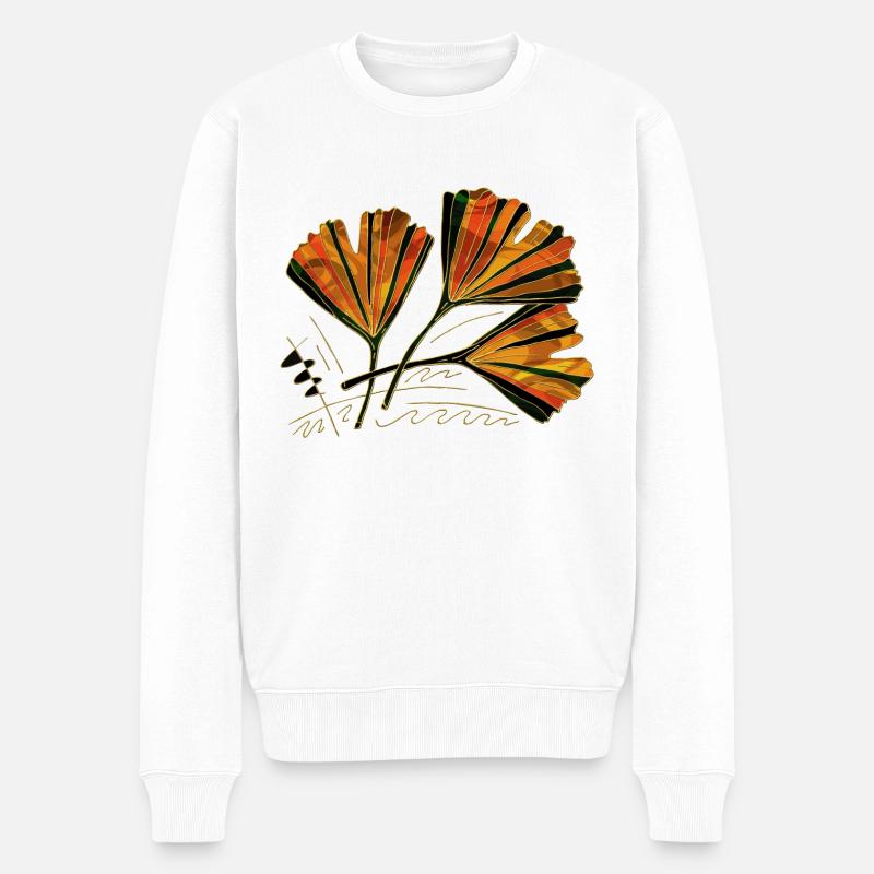 Feuilles - Pull Premium bio Homme - blanc