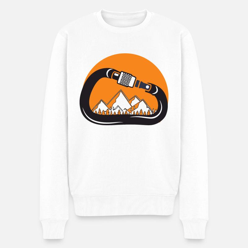 Rock Climbing - Männer Premium Bio Pullover - Weiß
