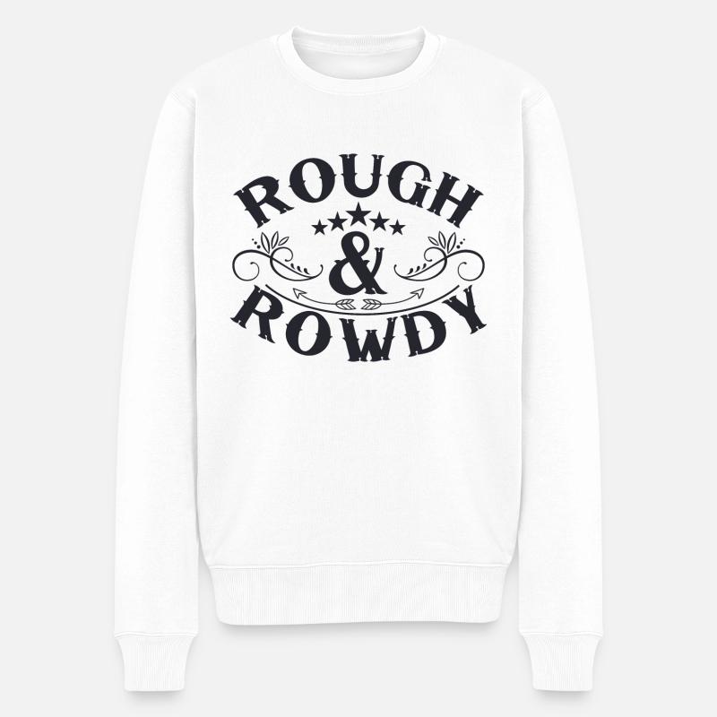 Rough Rowdy - Männer Premium Bio Pullover - Weiß