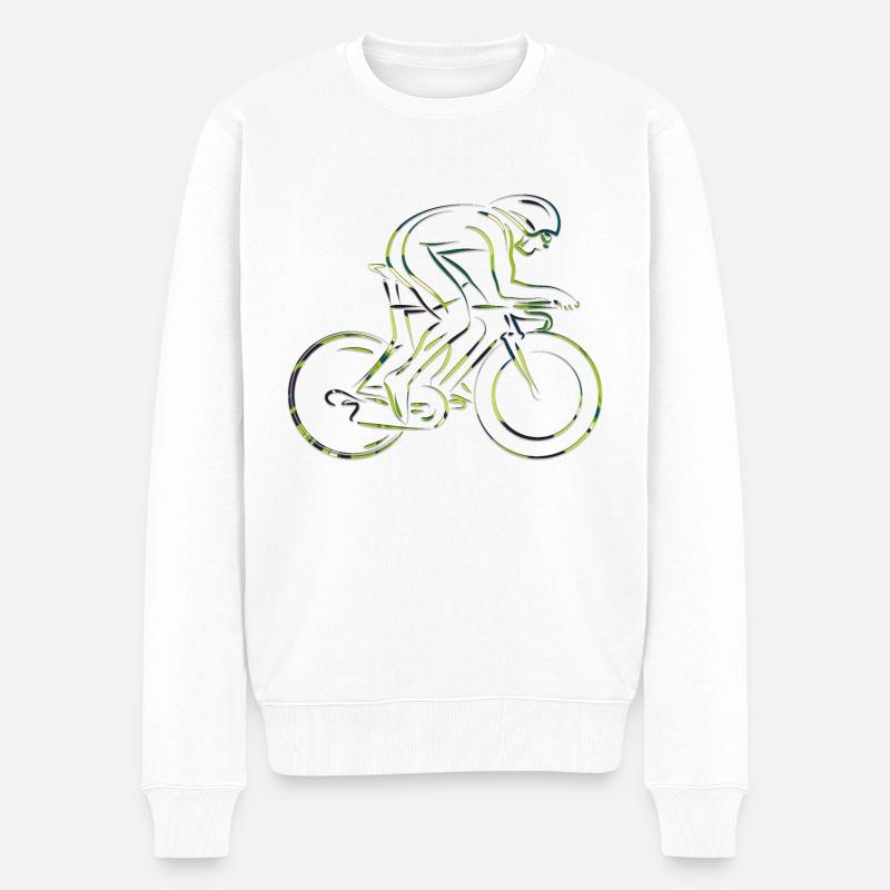 Radfahren - Männer Premium Bio Pullover - Weiß