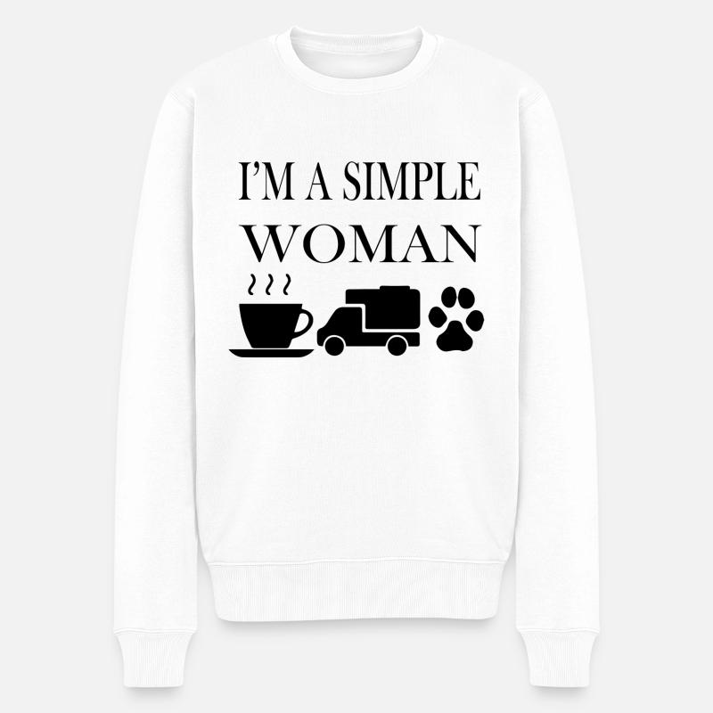 Camping - Männer Premium Bio Pullover - Weiß