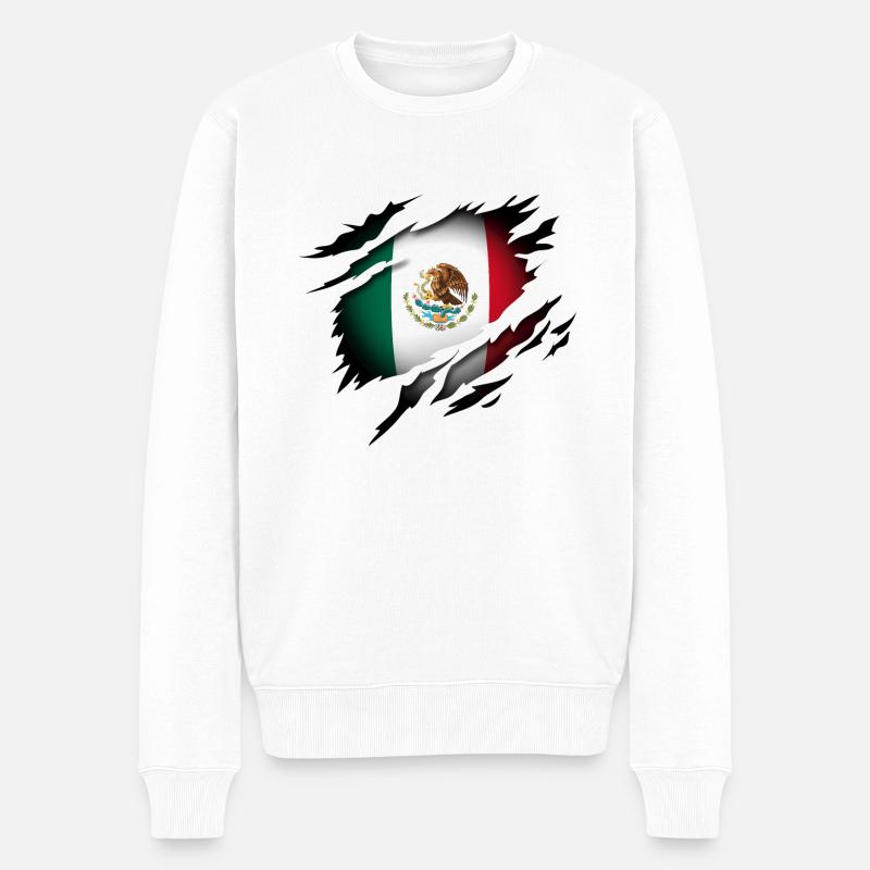 Le Mexique dans l’âme - Pull Premium bio Homme - blanc