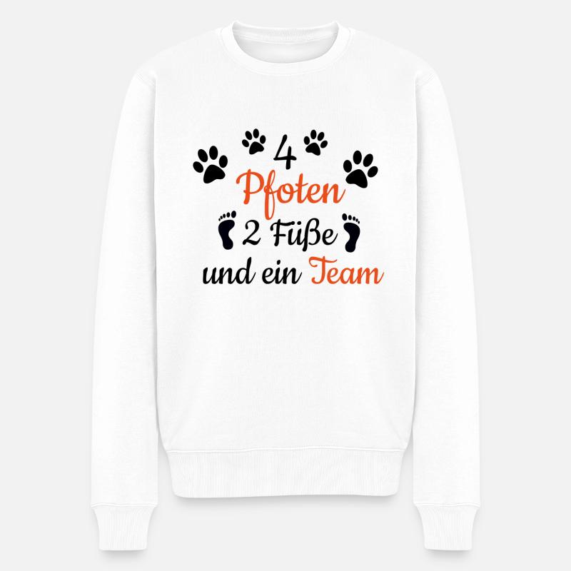 Hundeliebhaber Hunde Geschenkidee Hundebesitzer - Männer Premium Bio Pullover - Weiß