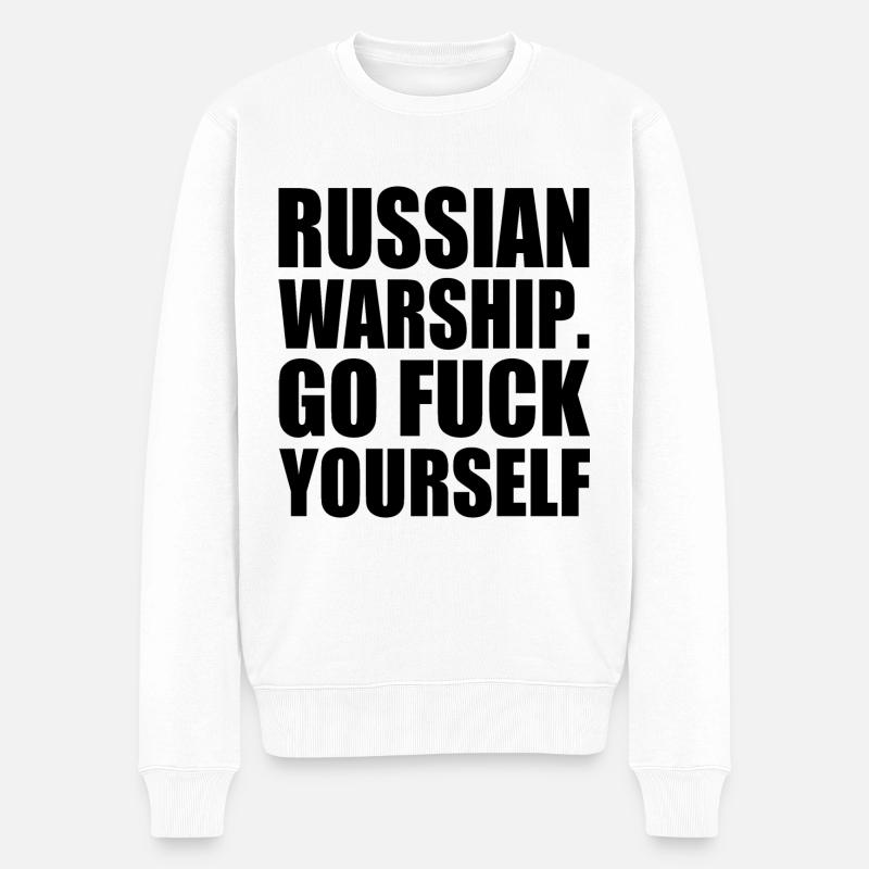 russian warship go f yourself - Pull Premium bio Homme - blanc