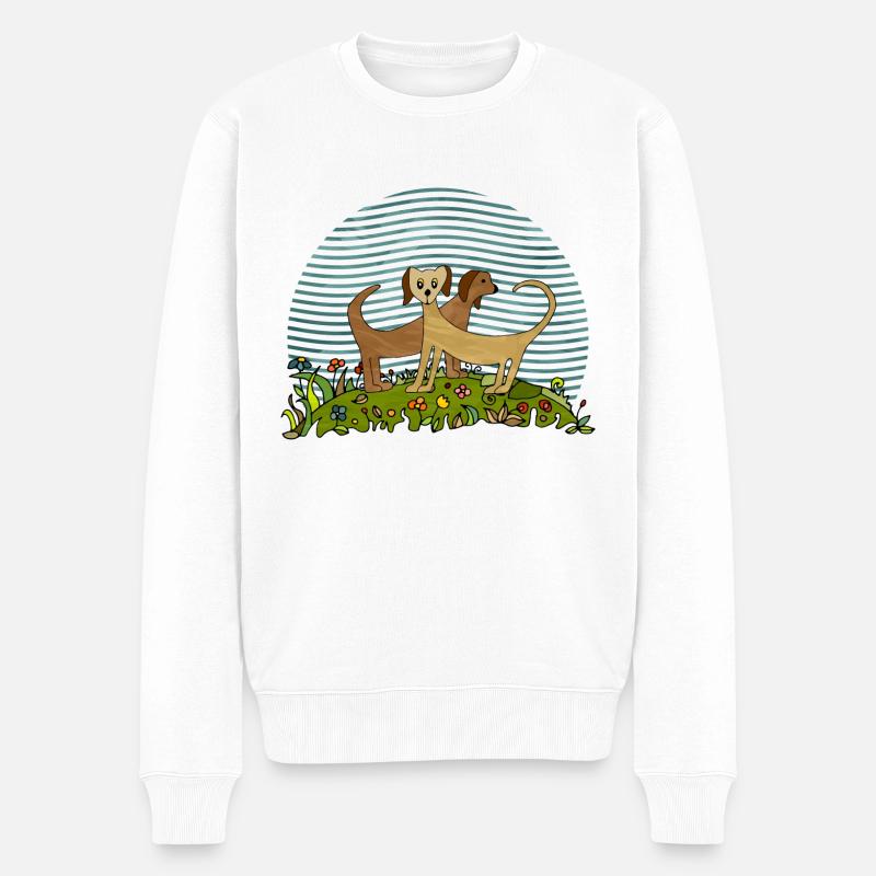 Chiens - Pull Premium bio Homme - blanc