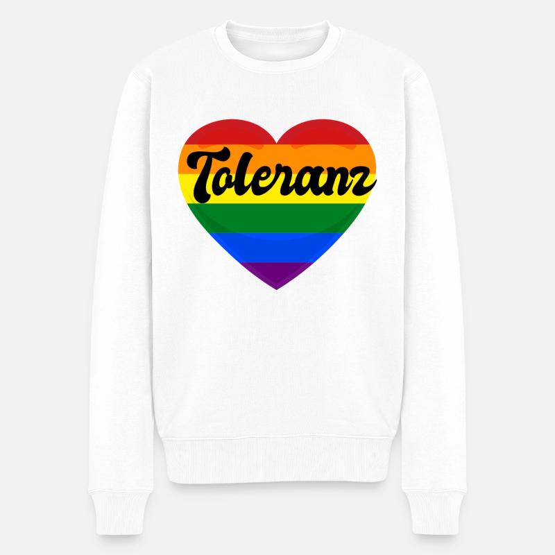 TOLERANZ - Männer Premium Bio Pullover - Weiß