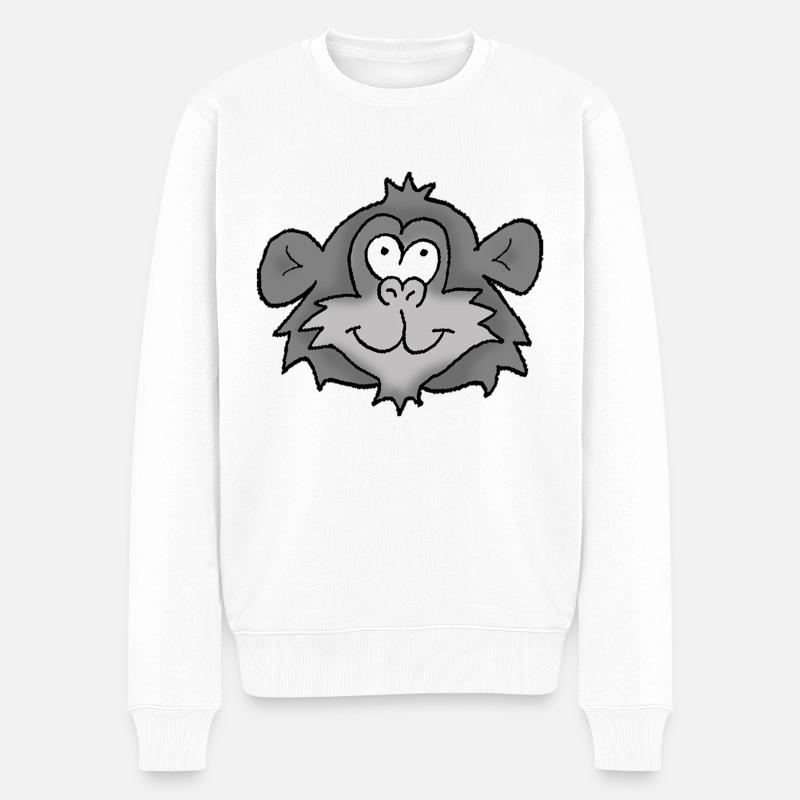 Chimpanzé 2 - Pull Premium bio Homme - blanc