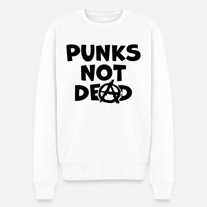 Punks pas mort citation - Pull Premium bio Homme - blanc