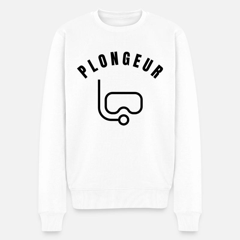 Collection Plongeur - Profession - Pull Premium bio Homme - blanc