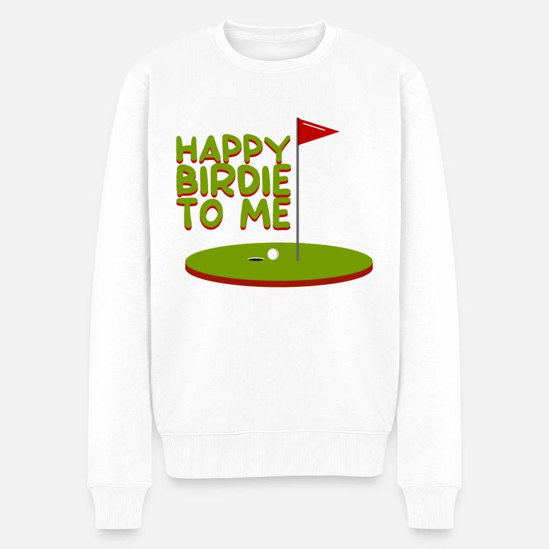 Happy Birdie To Me - Männer Premium Bio Pullover - Weiß