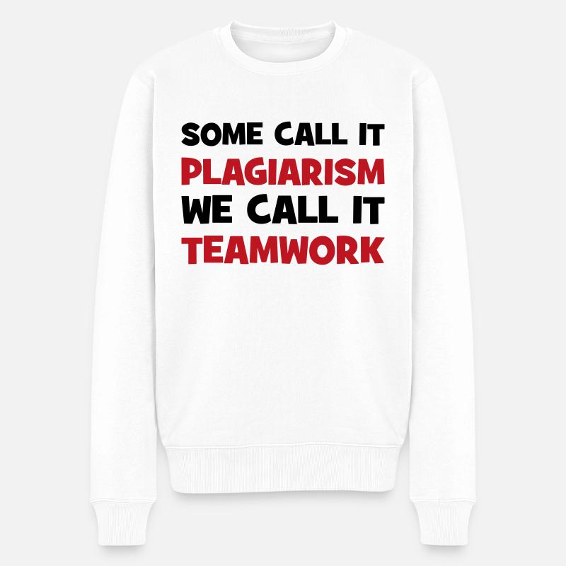 Plagiat - Pull Premium bio Homme - blanc