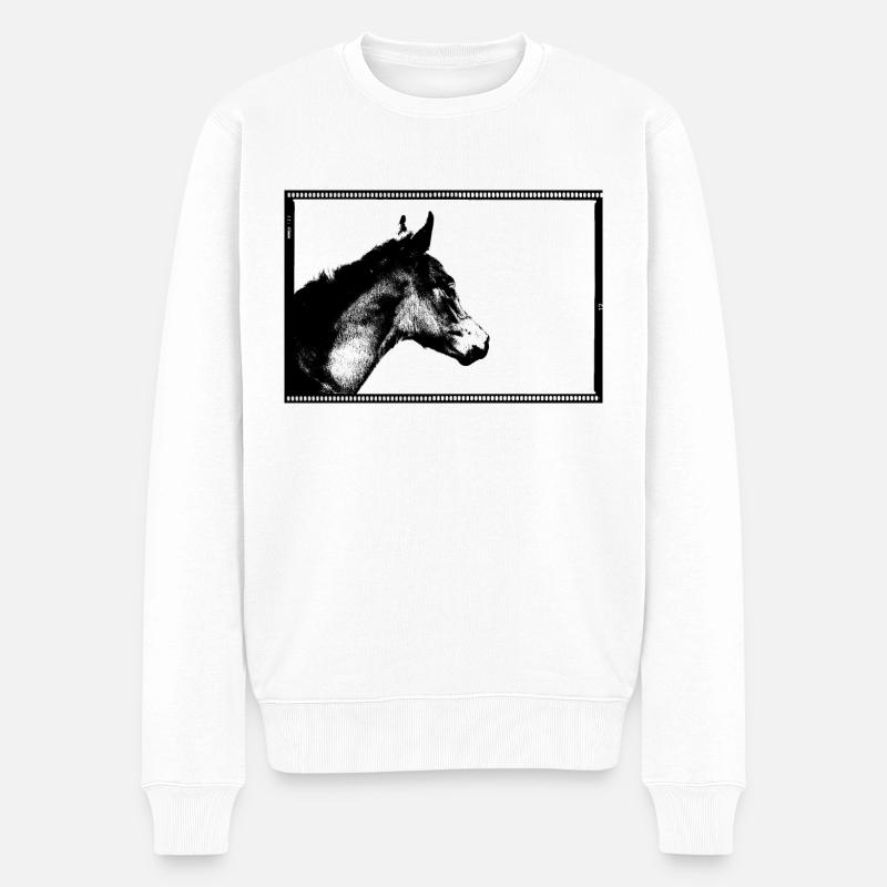 Dreamy the Filly - Männer Premium Bio Pullover - Weiß