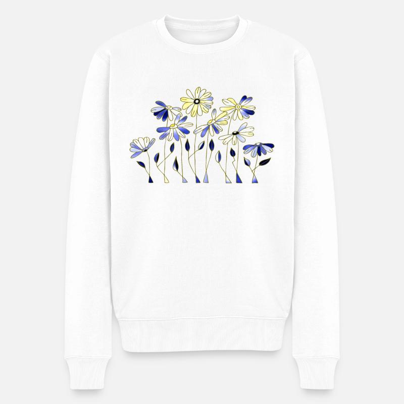 Fleur - Pull Premium bio Homme - blanc