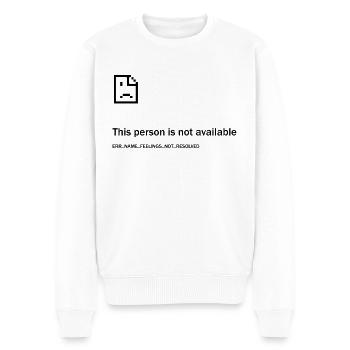 SENTIMENTS NON RÉSOLUS - Pull Premium bio Homme - blanc - Devant - Thijin (182cm)