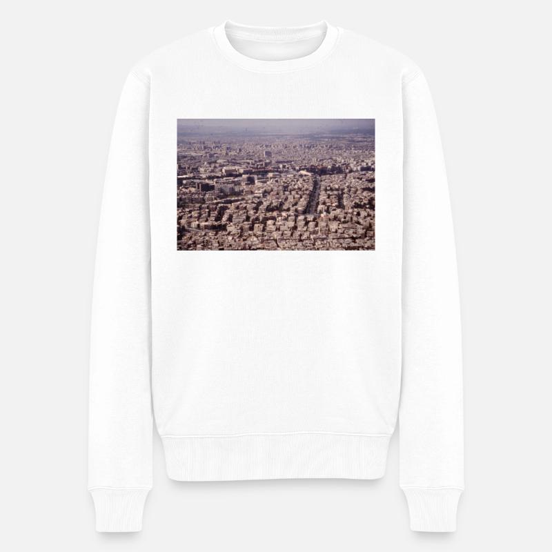 City View - Männer Premium Bio Pullover - Weiß