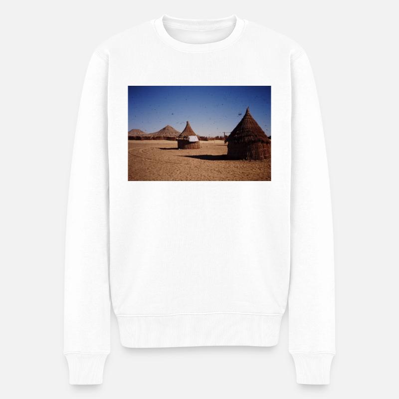 Egypt - Männer Premium Bio Pullover - Weiß
