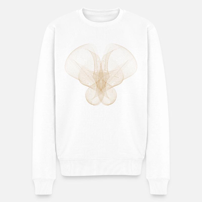 Conception de points abstraits - Pull Premium bio Homme - blanc