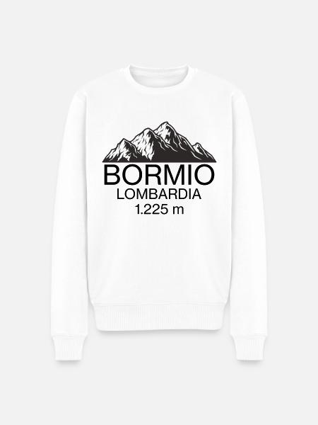 bormio logo - Men's Premium Organic Jumper - white