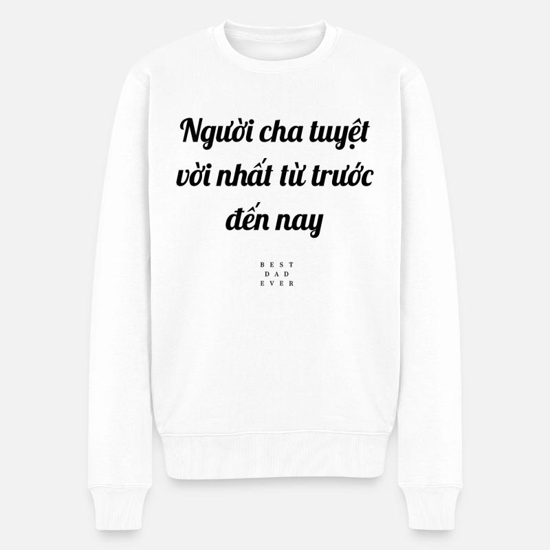 Vietnamesisch - Männer Premium Bio Pullover - Weiß