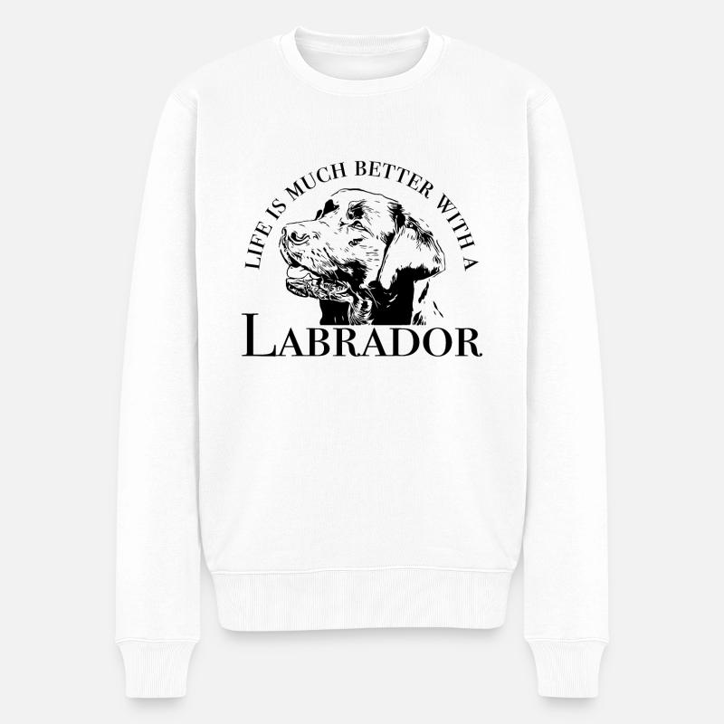 Lifelabby1 1 - Pull Premium bio Homme - blanc