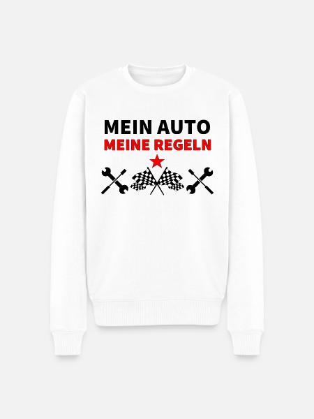 Auto - Männer Premium Bio Pullover - Weiß