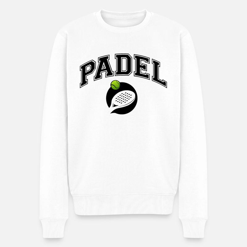 Padel - Cadeau pour joueurs de padel - Pull Premium bio Homme - blanc