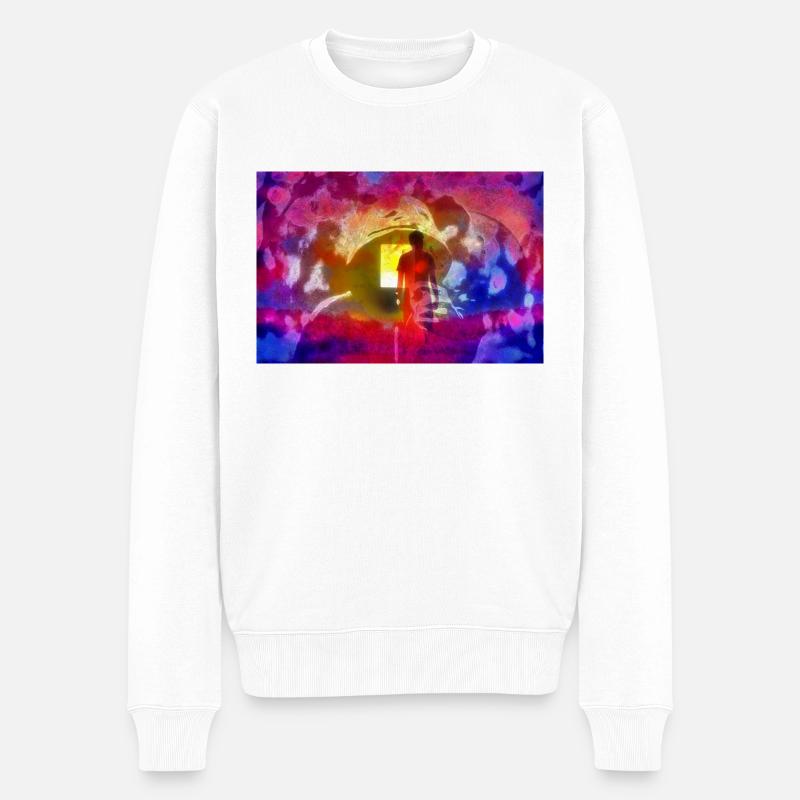 Astronaut infiziert - Männer Premium Bio Pullover - Weiß